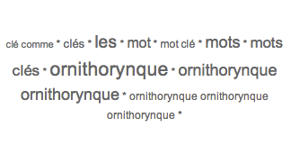 L’ornithorynque: Les mots-clés s’adaptent à leur environnement