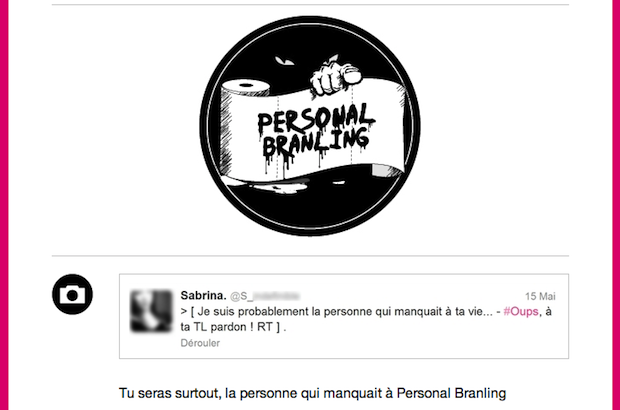 Personal branling : le web se mate à travers une feuille de sopalin