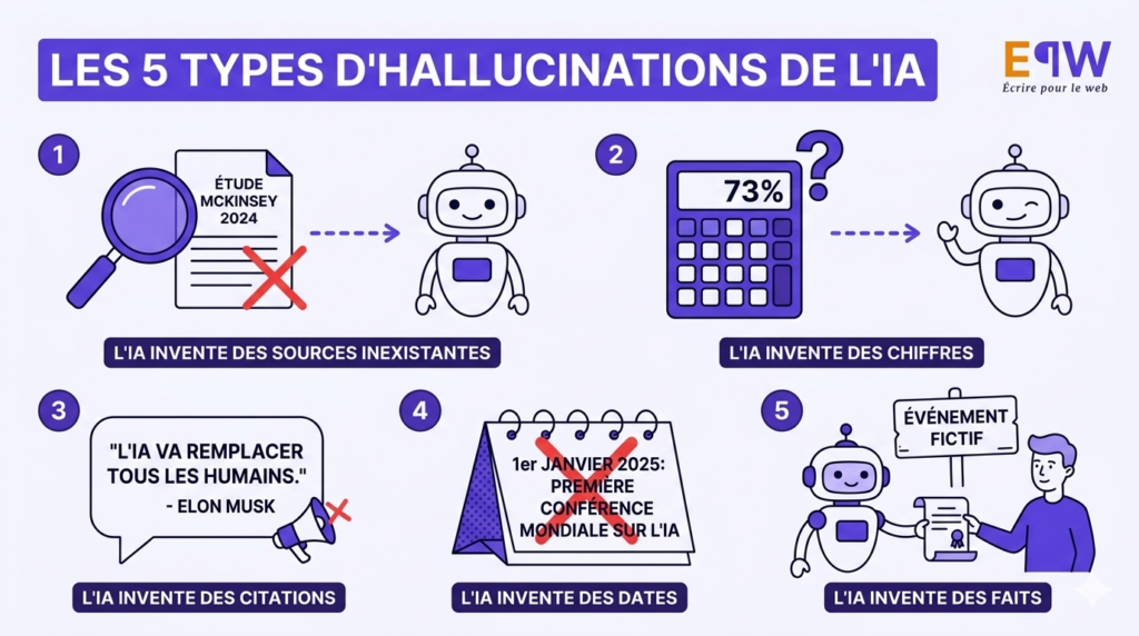 Les 5 types d'hallucinations IA
